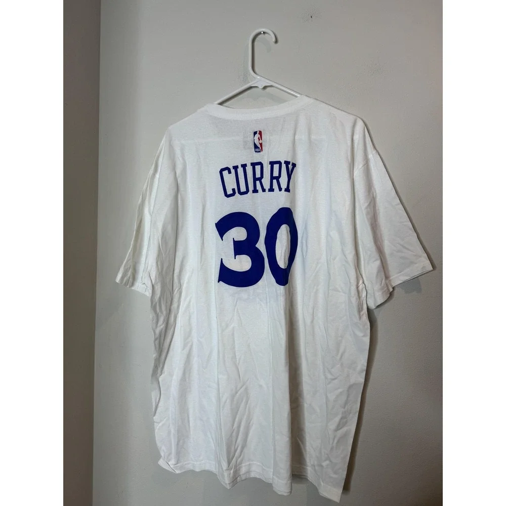 Golden State Warriors Shirt Mens‎ 2XL White NBA Basketball Adidas Curry 30